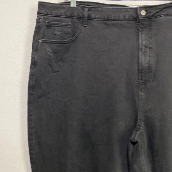 Old Navy NEW Extra High Rise Black Wash Wide Leg Jeans Plus Size 26 - Picture 4 of 7
